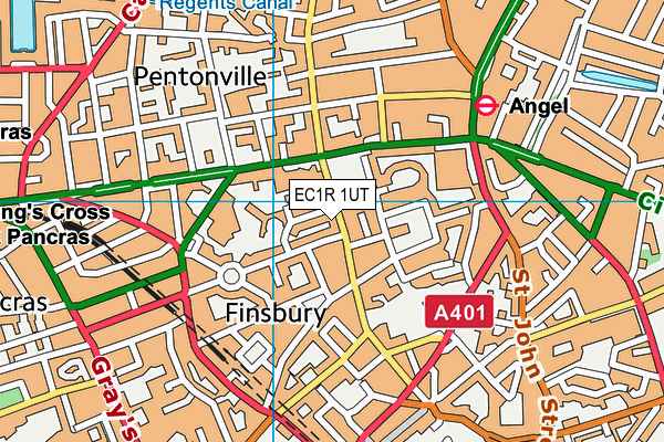 EC1R 1UT map - OS VectorMap District (Ordnance Survey) EC1R 1UT map - OS VectorMap District (Ordnance Survey)