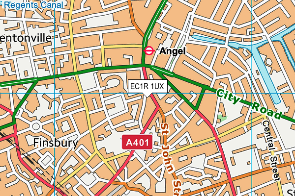 EC1R 1UX map - OS VectorMap District (Ordnance Survey) EC1R 1UX map - OS VectorMap District (Ordnance Survey)