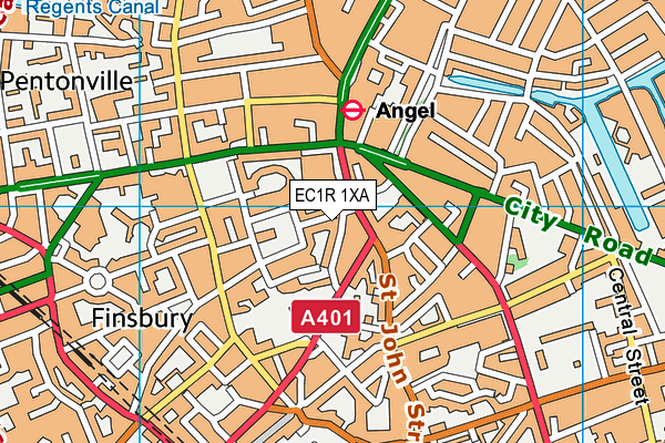 EC1R 1XA map - OS VectorMap District (Ordnance Survey) EC1R 1XA map - OS VectorMap District (Ordnance Survey)