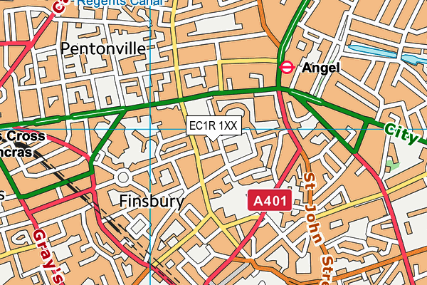EC1R 1XX map - OS VectorMap District (Ordnance Survey) EC1R 1XX map - OS VectorMap District (Ordnance Survey)