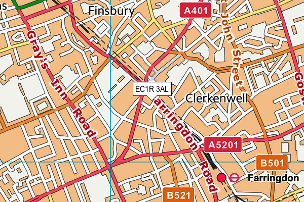 EC1R 3AL map - OS VectorMap District (Ordnance Survey) EC1R 3AL map - OS VectorMap District (Ordnance Survey)