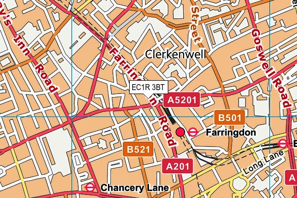 EC1R 3BT map - OS VectorMap District (Ordnance Survey) EC1R 3BT map - OS VectorMap District (Ordnance Survey)