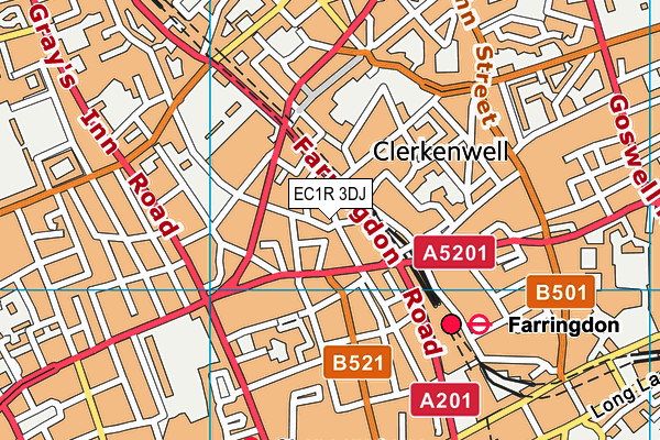 EC1R 3DJ map - OS VectorMap District (Ordnance Survey) EC1R 3DJ map - OS VectorMap District (Ordnance Survey)