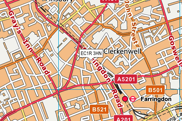 EC1R 3HN map - OS VectorMap District (Ordnance Survey) EC1R 3HN map - OS VectorMap District (Ordnance Survey)