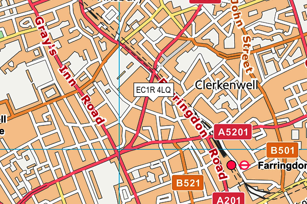 EC1R 4LQ map - OS VectorMap District (Ordnance Survey) EC1R 4LQ map - OS VectorMap District (Ordnance Survey)