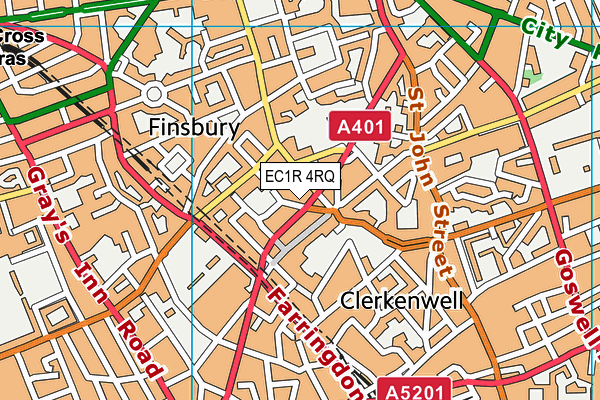 EC1R 4RQ map - OS VectorMap District (Ordnance Survey) EC1R 4RQ map - OS VectorMap District (Ordnance Survey)