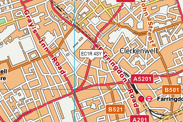 EC1R 4SY map - OS VectorMap District (Ordnance Survey) EC1R 4SY map - OS VectorMap District (Ordnance Survey)