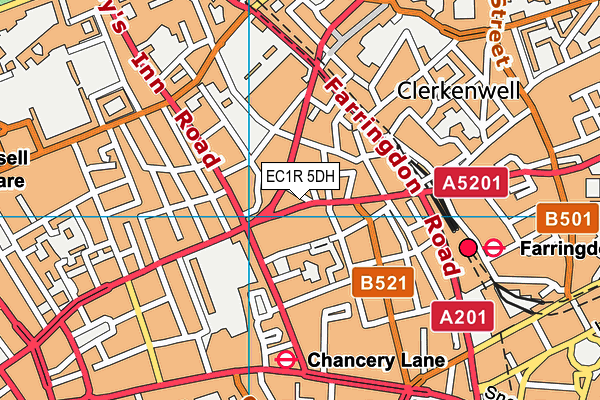 EC1R 5DH map - OS VectorMap District (Ordnance Survey) EC1R 5DH map - OS VectorMap District (Ordnance Survey)