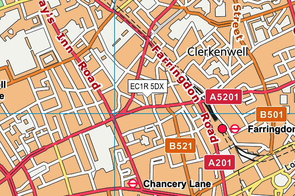 EC1R 5DX map - OS VectorMap District (Ordnance Survey) EC1R 5DX map - OS VectorMap District (Ordnance Survey)