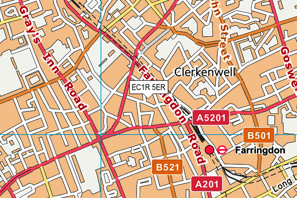 EC1R 5ER map - OS VectorMap District (Ordnance Survey) EC1R 5ER map - OS VectorMap District (Ordnance Survey)