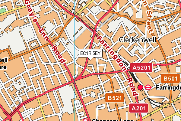 EC1R 5EY map - OS VectorMap District (Ordnance Survey)