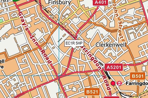 EC1R 5HP map - OS VectorMap District (Ordnance Survey) EC1R 5HP map - OS VectorMap District (Ordnance Survey)