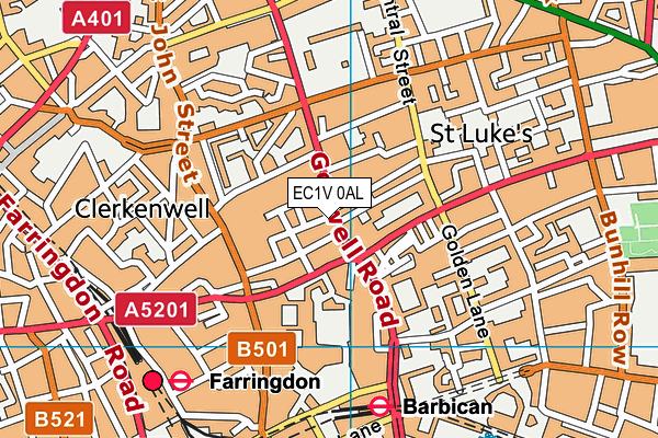 EC1V 0AL map - OS VectorMap District (Ordnance Survey) EC1V 0AL map - OS VectorMap District (Ordnance Survey)