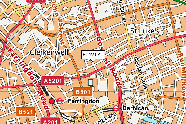 EC1V 0AU map - OS VectorMap District (Ordnance Survey) EC1V 0AU map - OS VectorMap District (Ordnance Survey)