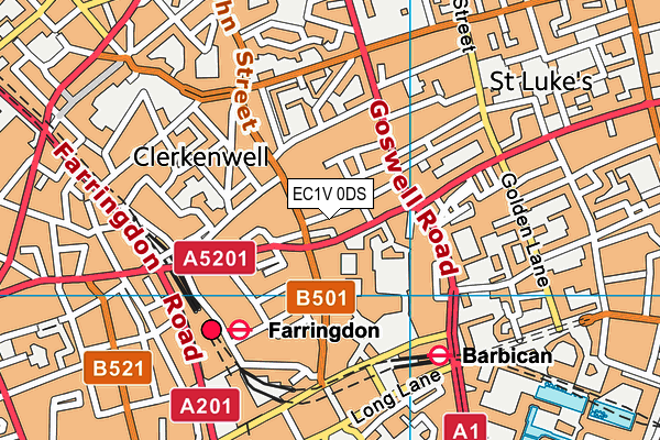 EC1V 0DS map - OS VectorMap District (Ordnance Survey) EC1V 0DS map - OS VectorMap District (Ordnance Survey)