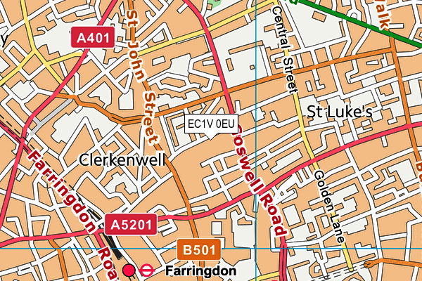 EC1V 0EU map - OS VectorMap District (Ordnance Survey)