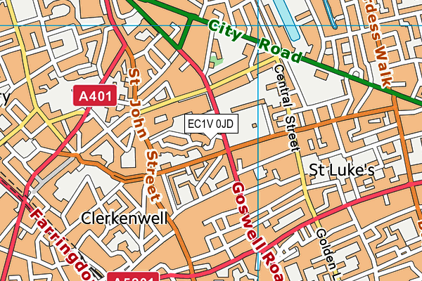 EC1V 0JD map - OS VectorMap District (Ordnance Survey) EC1V 0JD map - OS VectorMap District (Ordnance Survey)