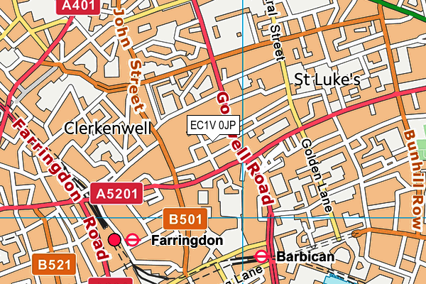 EC1V 0JP map - OS VectorMap District (Ordnance Survey) EC1V 0JP map - OS VectorMap District (Ordnance Survey)