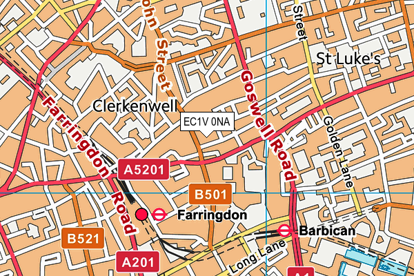EC1V 0NA map - OS VectorMap District (Ordnance Survey)