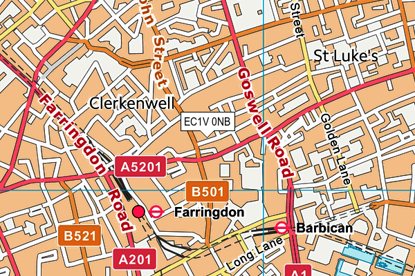 EC1V 0NB map - OS VectorMap District (Ordnance Survey) EC1V 0NB map - OS VectorMap District (Ordnance Survey)