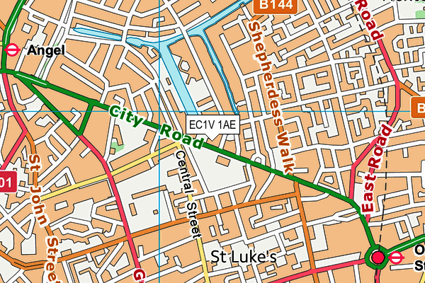 EC1V 1AE map - OS VectorMap District (Ordnance Survey)