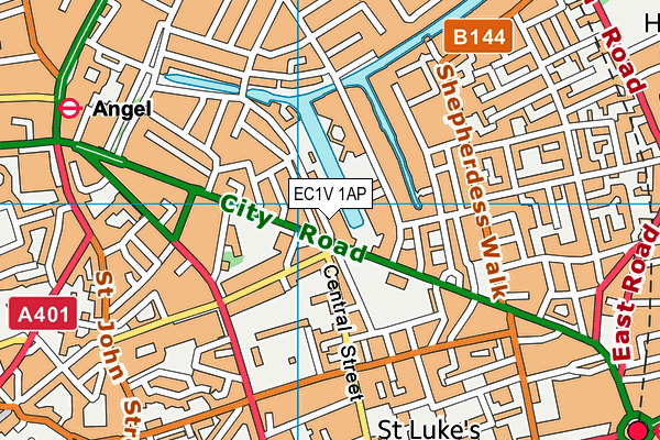 EC1V 1AP map - OS VectorMap District (Ordnance Survey) EC1V 1AP map - OS VectorMap District (Ordnance Survey)
