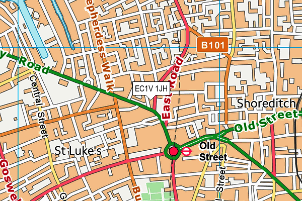 EC1V 1JH map - OS VectorMap District (Ordnance Survey) EC1V 1JH map - OS VectorMap District (Ordnance Survey)