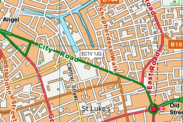 EC1V 1JQ map - OS VectorMap District (Ordnance Survey)