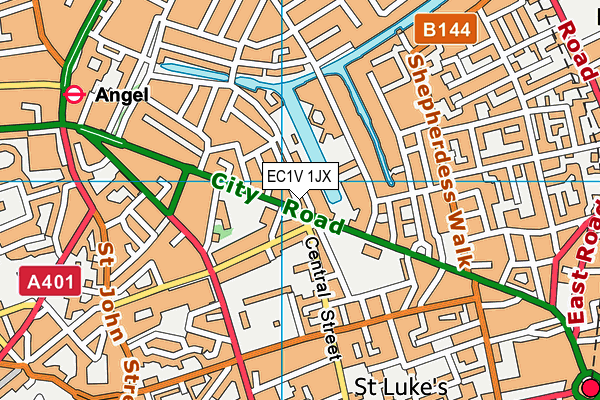 EC1V 1JX map - OS VectorMap District (Ordnance Survey) EC1V 1JX map - OS VectorMap District (Ordnance Survey)