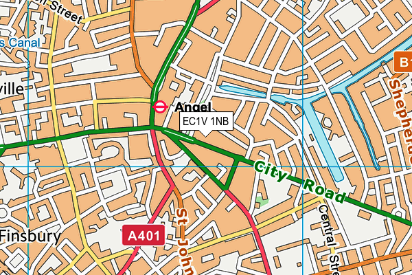 EC1V 1NB map - OS VectorMap District (Ordnance Survey)