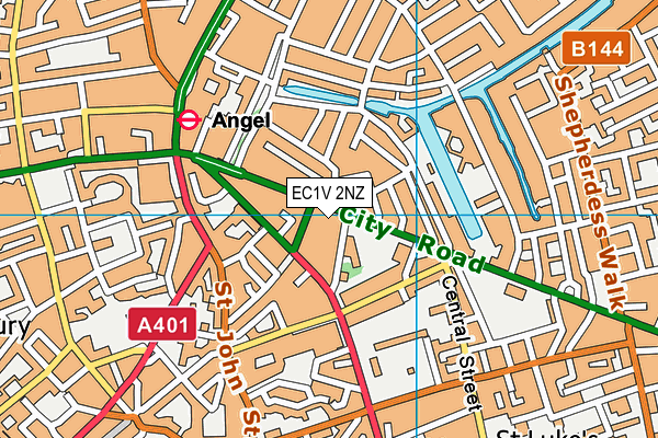EC1V 2NZ map - OS VectorMap District (Ordnance Survey) EC1V 2NZ map - OS VectorMap District (Ordnance Survey)