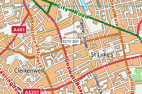 EC1V 3QY map - OS VectorMap District (Ordnance Survey) EC1V 3QY map - OS VectorMap District (Ordnance Survey)