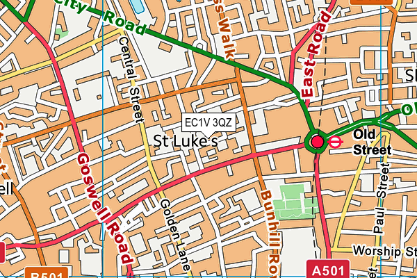 EC1V 3QZ map - OS VectorMap District (Ordnance Survey) EC1V 3QZ map - OS VectorMap District (Ordnance Survey)