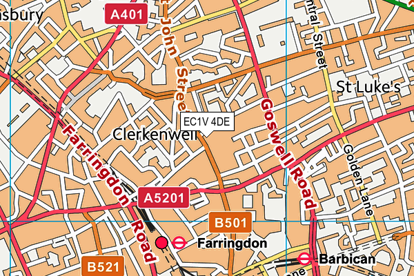 EC1V 4DE map - OS VectorMap District (Ordnance Survey) EC1V 4DE map - OS VectorMap District (Ordnance Survey)