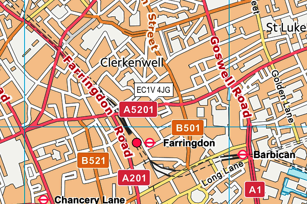 EC1V 4JG map - OS VectorMap District (Ordnance Survey) EC1V 4JG map - OS VectorMap District (Ordnance Survey)