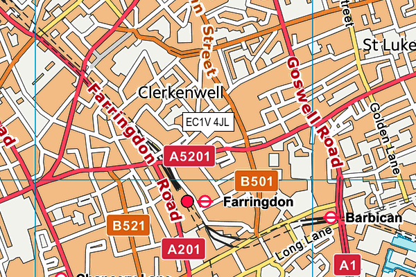 EC1V 4JL map - OS VectorMap District (Ordnance Survey)