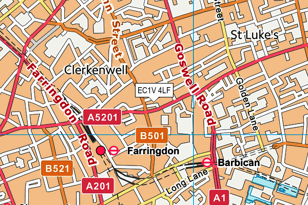 EC1V 4LF map - OS VectorMap District (Ordnance Survey) EC1V 4LF map - OS VectorMap District (Ordnance Survey)