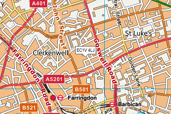 EC1V 4LJ map - OS VectorMap District (Ordnance Survey) EC1V 4LJ map - OS VectorMap District (Ordnance Survey)