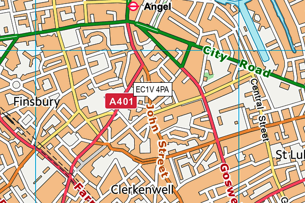 EC1V 4PA map - OS VectorMap District (Ordnance Survey) EC1V 4PA map - OS VectorMap District (Ordnance Survey)