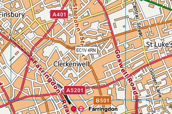 EC1V 4RN map - OS VectorMap District (Ordnance Survey)