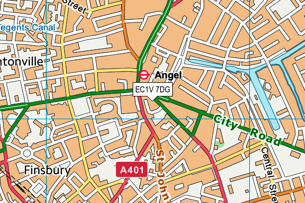 EC1V 7DG map - OS VectorMap District (Ordnance Survey) EC1V 7DG map - OS VectorMap District (Ordnance Survey)