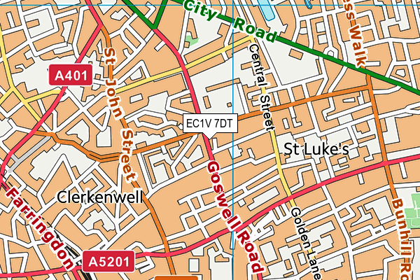 EC1V 7DT map - OS VectorMap District (Ordnance Survey) EC1V 7DT map - OS VectorMap District (Ordnance Survey)