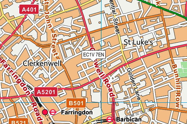 EC1V 7EN map - OS VectorMap District (Ordnance Survey) EC1V 7EN map - OS VectorMap District (Ordnance Survey)