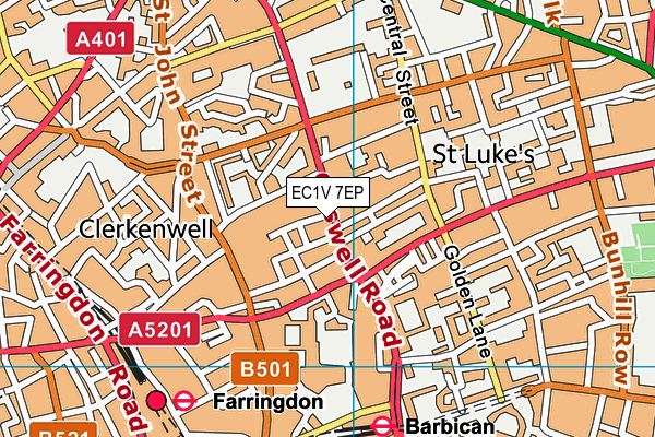 EC1V 7EP map - OS VectorMap District (Ordnance Survey) EC1V 7EP map - OS VectorMap District (Ordnance Survey)