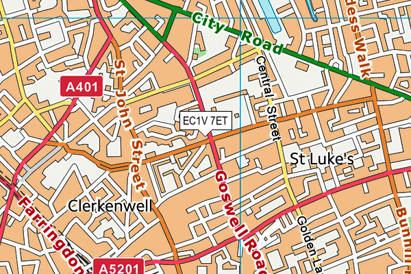 EC1V 7ET map - OS VectorMap District (Ordnance Survey) EC1V 7ET map - OS VectorMap District (Ordnance Survey)