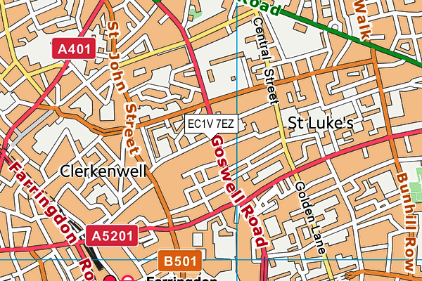 EC1V 7EZ map - OS VectorMap District (Ordnance Survey) EC1V 7EZ map - OS VectorMap District (Ordnance Survey)