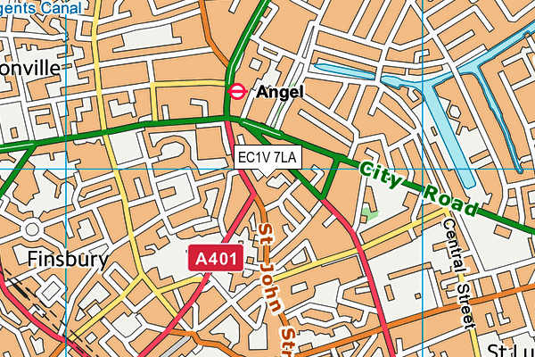 EC1V 7LA map - OS VectorMap District (Ordnance Survey) EC1V 7LA map - OS VectorMap District (Ordnance Survey)
