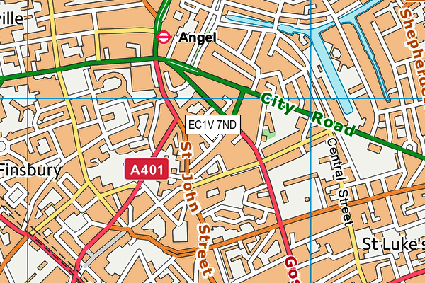 EC1V 7ND map - OS VectorMap District (Ordnance Survey) EC1V 7ND map - OS VectorMap District (Ordnance Survey)