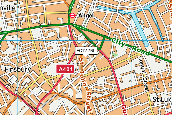 EC1V 7NL map - OS VectorMap District (Ordnance Survey) EC1V 7NL map - OS VectorMap District (Ordnance Survey)