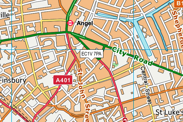 EC1V 7PA map - OS VectorMap District (Ordnance Survey) EC1V 7PA map - OS VectorMap District (Ordnance Survey)